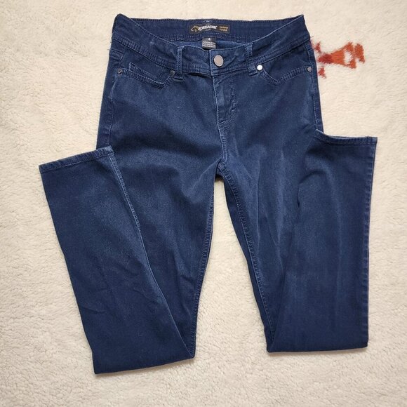 JORDACHE Skinny Chinos Pants 4 (28 x 29) Blue Dark Wash Stretch Mid Rise Rayon - Picture 1 of 8